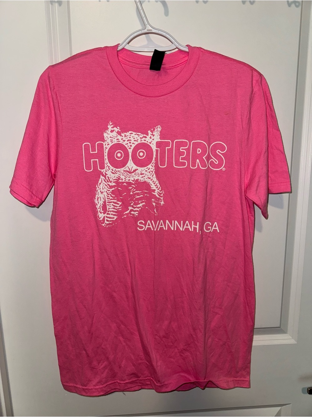 Hooters Pink Crewneck Logo Tee